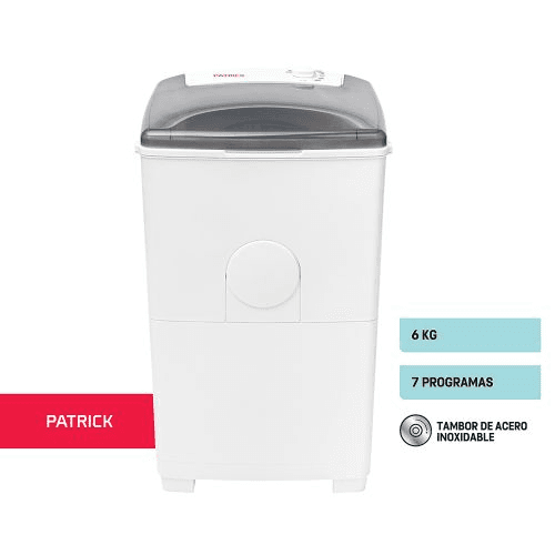 Lavarropas DREAN PATRICK LTPK79SB Semiutomatico