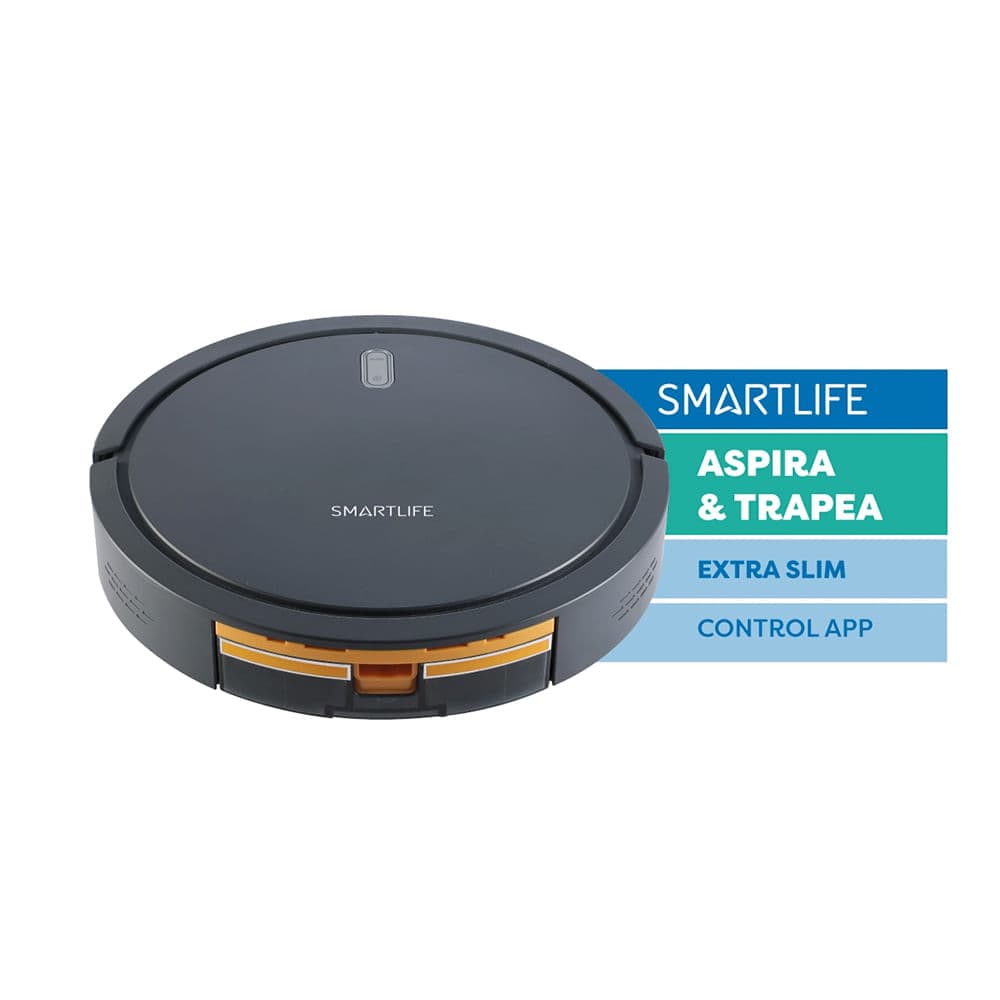 Aspiradora Robot Barredora y Trapeadora con Filtro HEPA SmartLife SL-RVC013