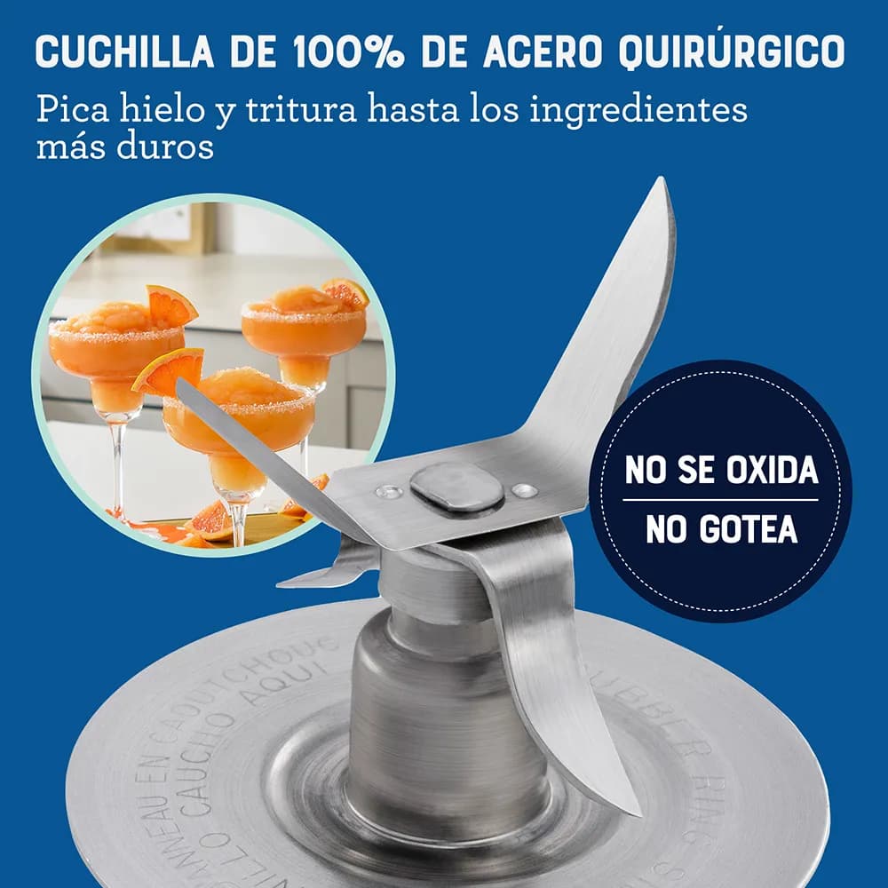 Licuadora OSTER Clasica Silver- 600W- Jarra de Vidrio 1,25lts thumbnail 3