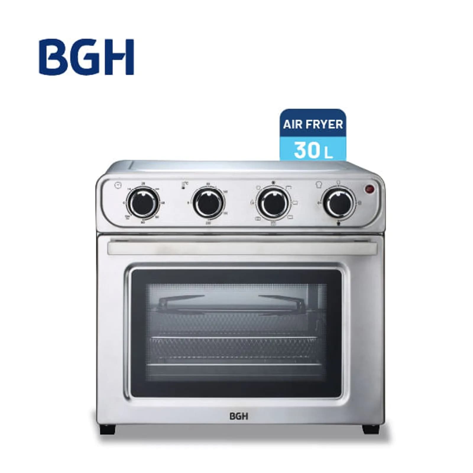 Horno/Air Fryer (Freidora) BGH Electrico 30Lts -SPIEDO- Inox thumbnail 3