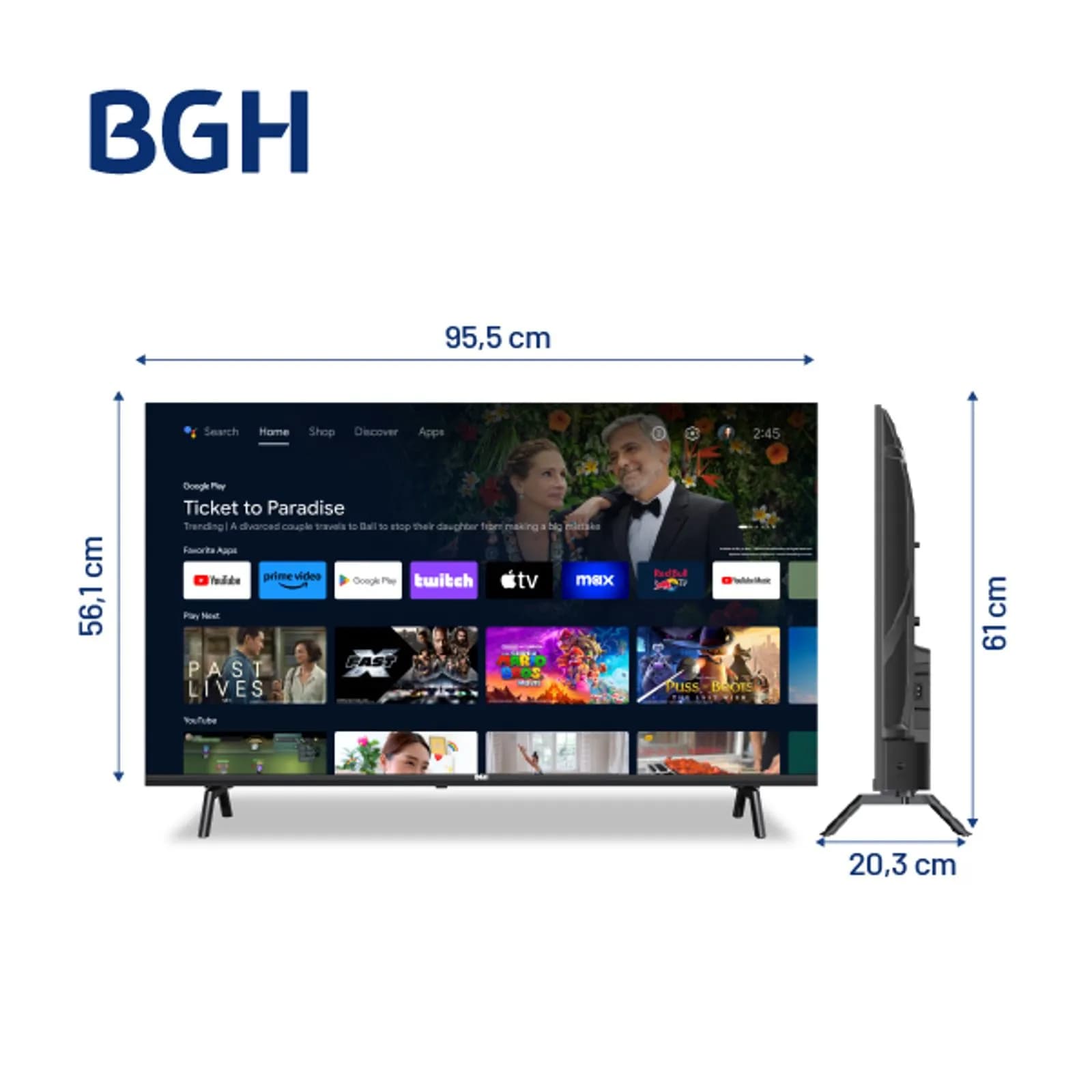 TV LED Smart Android BGH 43" - HD thumbnail 2